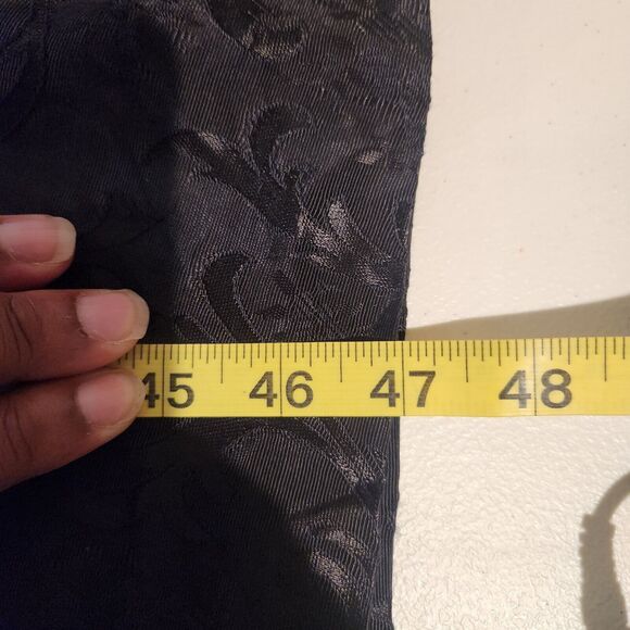 Lanz Salzburg Vintage Black Floral Jacquard Drop Waist Maxi Dress Size 12 80s - Picture 12 of 13